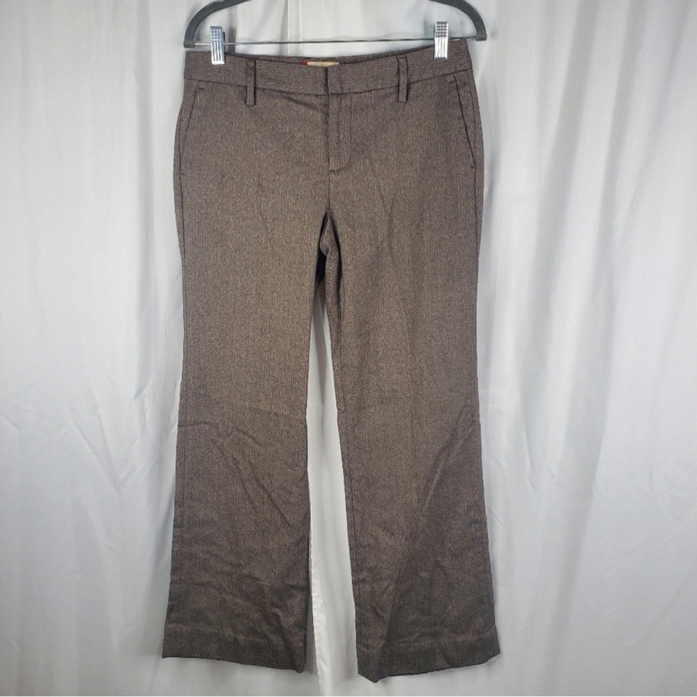 ♡ Gap Stretch Tweed Straight Fit Brown Slacks Size 4